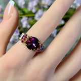 Vintage Swarovski Azalea Crystal Statement Ring - 11mm Crystal Ring - 14K GF or SS