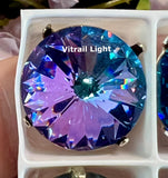 18mm Swarovski Crystal Rhinestones, Vintage and New, 1122 With Settings