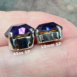Cardinal Purple 47ss Vintage Swarovski Rhinestone, Dark-Purple Crystal, with Settings