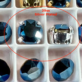 Metallic Blue, 29ss & 39ss Swarovski Crystal Rhinestones with Settings