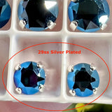 Metallic Blue, 29ss & 39ss Swarovski Crystal Rhinestones with Settings