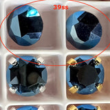 Metallic Blue, 29ss & 39ss Swarovski Crystal Rhinestones with Settings