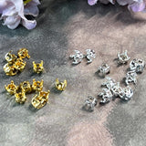 19ss Round Rhinestone Settings, Silver or Gold Plated with Free Rhinestones