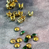 19ss Round Rhinestone Settings, Silver or Gold Plated with Free Rhinestones