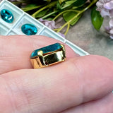 Blue Zircon 14x10mm Vintage Swarovski Rhinestone, 4100 Oval, With Settings