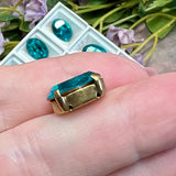 Blue Zircon 14x10mm Vintage Swarovski Rhinestone, 4100 Oval, With Settings