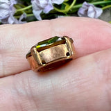 Olivine 14x10mm Vintage Swarovski Rhinestone, 4100 Oval, With Settings