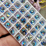 6mm Light Sapphire Shimmer, 29ss Swarovski Rhinestone with Settings