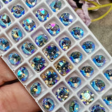 6mm Light Sapphire Shimmer, 29ss Swarovski Rhinestone with Settings