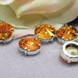 Summer Blush, 14mm Swarovski Crystal Rhinestone, 1122 Rivoli With Settings