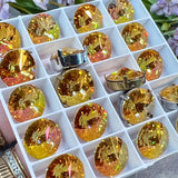 Summer Blush, 14mm Swarovski Crystal Rhinestone, 1122 Rivoli With Settings