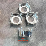 45ss - 50ss Rhinestone Settings, Silver Plated, Gold Plated Prong-Settings