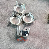 45ss - 50ss Rhinestone Settings, Silver Plated, Gold Plated Prong-Settings
