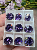 Cardinal Purple 47ss Vintage Swarovski Rhinestone, Dark-Purple Crystal, with Settings