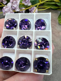 Cardinal Purple 47ss Vintage Swarovski Rhinestone, Dark-Purple Crystal, with Settings
