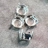 45ss - 50ss Rhinestone Settings, Silver Plated, Gold Plated Prong-Settings