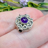 Vintage Handcrafted .925 Sterling Silver Bali Gemstone Beads, Amethyst, Jade, Garnet, Tourmaline