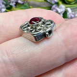 Vintage Handcrafted .925 Sterling Silver Bali Gemstone Beads, Amethyst, Jade, Garnet, Tourmaline