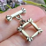 Vintage Bali Style, SquarVintage Bali-Style Square Toggle Clasp – Antique Silver Finish