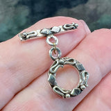 Vintage Bali Style, SquarVintage Bali-Style Square Toggle Clasp – Antique Silver Finish