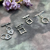 Vintage Bali Style, SquarVintage Bali-Style Square Toggle Clasp – Antique Silver Finish