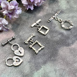 Vintage Bali Style, SquarVintage Bali-Style Square Toggle Clasp – Antique Silver Finish