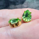 Peridot ReCreated 10x7mm Swarovski Crystal Rhinestone 4320 Pear With  Settings