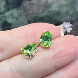Peridot ReCreated 10x7mm Swarovski Crystal Rhinestone 4320 Pear With  Settings