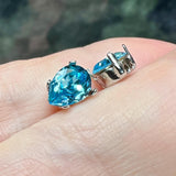 Aquamarine 8x6mm Pear Shape Swarovski Crystal Rhinestone With Setting