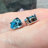 Aquamarine 8x6mm Pear Shape Swarovski Crystal Rhinestone With Setting