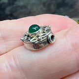 Vintage Handcrafted .925 Sterling Silver Bali Gemstone Beads, Amethyst, Jade, Garnet, Tourmaline