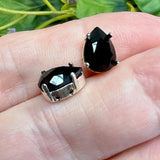 Jet 10x7mm Swarovski Crystal Rhinestone 4320 Pear Shape, With Setting