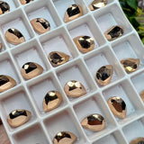 Crystal-Aurum 8x6mm 4320 Pear Shape Swarovski Crystal Rhinestone, With Setting