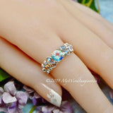 Petite Opalescent Mystic, Mercury Mystic Topaz Handmade Ring   Made to Order in 14K Gold or Sterling Silver