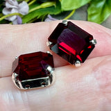 Garnet 12x10mm Swarovski Crystal Rhinestone, Transparent Art 4600 With Setting