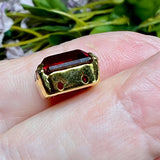 Garnet 12x10mm Swarovski Crystal Rhinestone, Transparent Art 4600 With Setting
