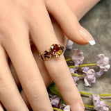 Handmade Anastasia Topaz & Amethyst Statement Ring (Made to Order) in SS or 14K GF