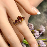 Handmade Anastasia Topaz & Amethyst Statement Ring (Made to Order) in SS or 14K GF