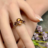 Handmade Anastasia Topaz & Amethyst Statement Ring (Made to Order) in SS or 14K GF