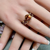 Handmade Anastasia Topaz & Amethyst Statement Ring (Made to Order) in SS or 14K GF