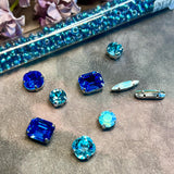Artisan Palette: Vintage Sapphire & Light Turquoise Crystal Kit (10-Piece)