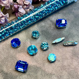 Artisan Palette: Vintage Sapphire & Light Turquoise Crystal Kit (10-Piece)