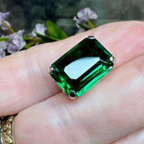 Emerald Vintage 16x11mm Crystal Rhinestones Octagon 4610 with Settings
