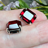Garnet 12x10mm Swarovski Crystal Rhinestone, Transparent Art 4600 With Setting