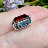 Garnet 12x10mm Swarovski Crystal Rhinestone, Transparent Art 4600 With Setting