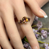 Handmade Anastasia Topaz & Amethyst Statement Ring (Made to Order) in SS or 14K GF