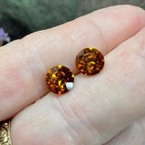 Dark Orange 39ss Swarovski Crystal Rhinestone 8mm 1088 with Settings