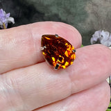 Vintage Swarovski 4320 Pear Crystals (15x11mm) in Silver-Plated Open Back Settings – Madeira & Dark Smoked Topaz