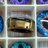 18mm Glass Eyes in Bezel Settings – Cat Eye & Round Pupil Craft Supplies for Polymer Clay, Jewelry & Doll Making