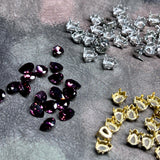 Swarovski Amethyst 6x4mm Pear Shape Crystal Rhinestone With Settings